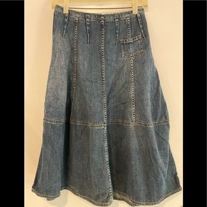 Anthropologie- holding horses denim A-line skirt, size 6